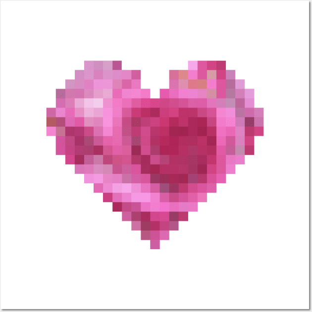 Pixel Heart Wall Art by oddmatter